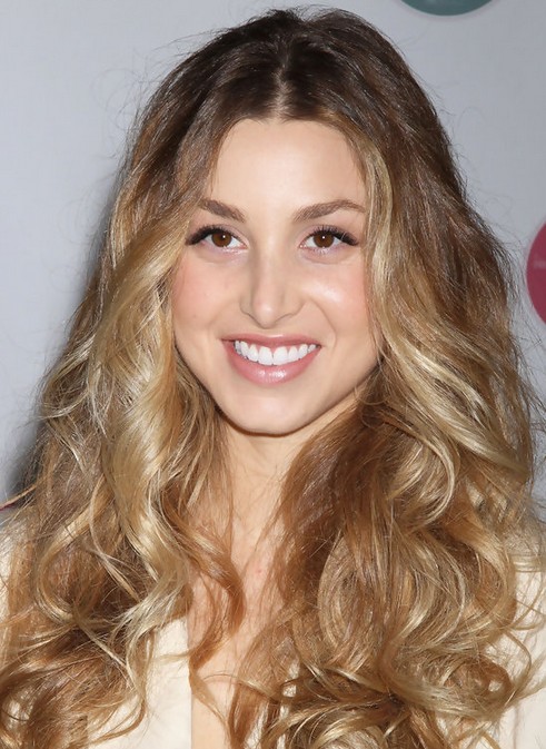 Whitney Port Long Hairstyle: Blonde Curls