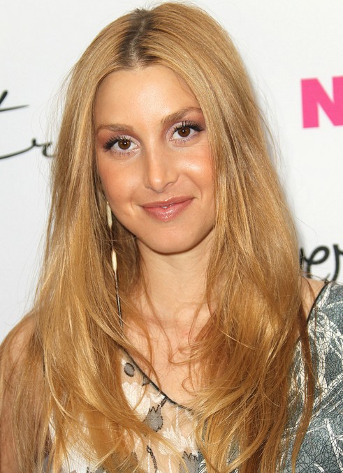 Whitney Port Long Hairstyle: Straight Hair with Side Part