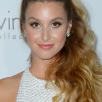 Whitney Port Long Hairstyles: 2014 Side Parted Ponytail