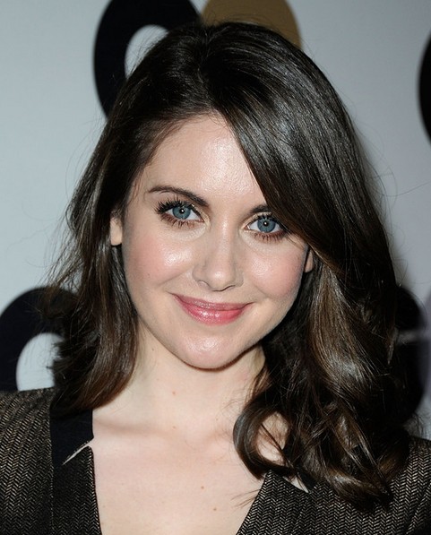 Alison Brie Medium Length Hairstyle: Curls for Raven Hair