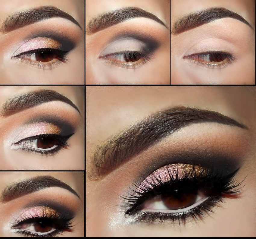 Smoky Eyes Makeup Tutorials: Coffee and Silver