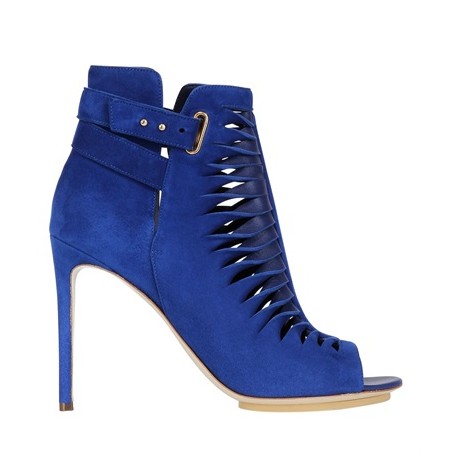 BURAK UYAN Suede Cut Out Boots, royal blue