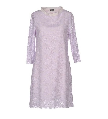 CHARLOTT short lacey Claudine dress, round neck, lilac