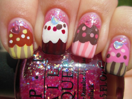 Colorful Cupcake Nails