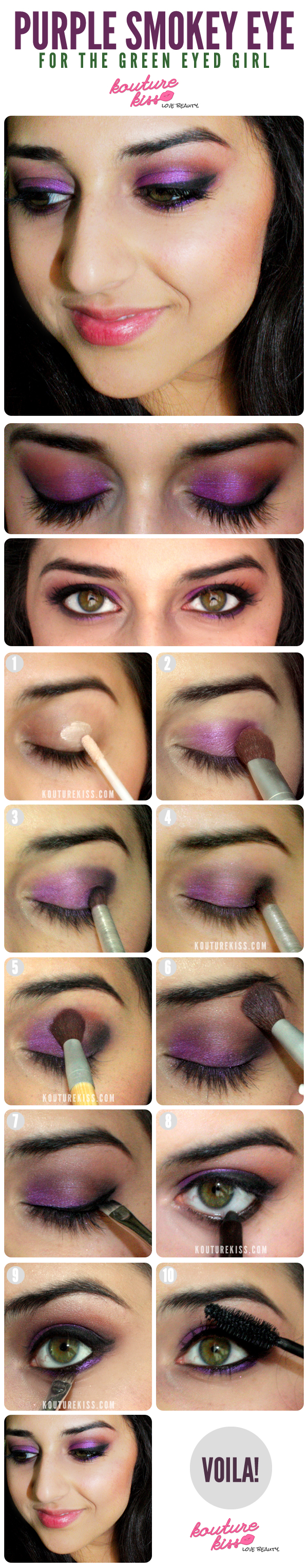 Creative Makeup Tutorials: Purple Smoky Eyes