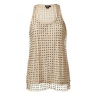 DKNY Sequin Embellished Racerback Tank Top, nude