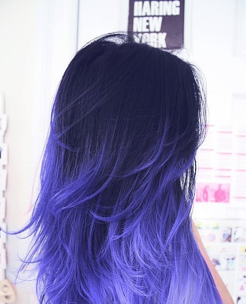 Dark to Purple Ombre Hair