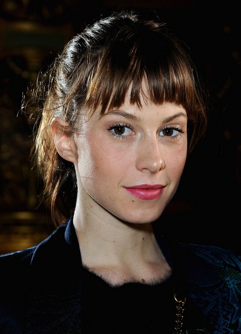 Elettra Wiedemann Long Hairstyles: 2014 Ponytail with Cut-out Bangs