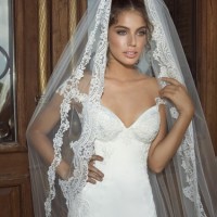 Fabulously Unique Wedding Dresses by Galia Lahav’s Collection 2014, the long wedding lace veil