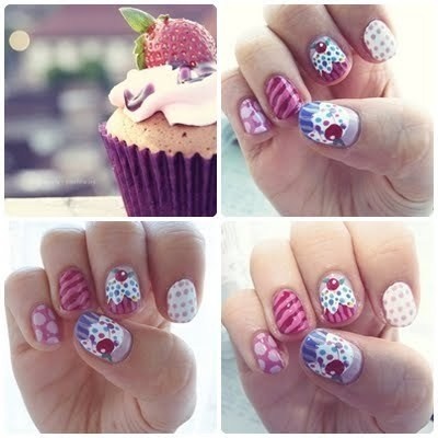 Lovely Cupcake Nails