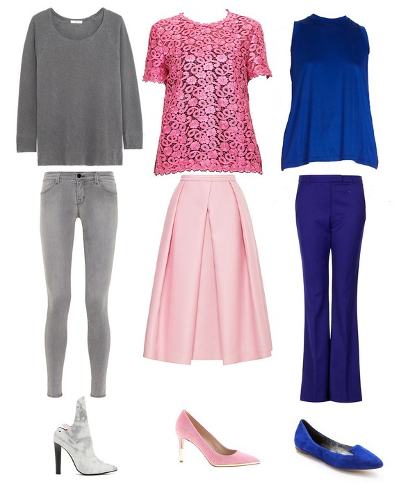 The Fantastic Grey, Pink and Blue Monochromatic Look for 2014