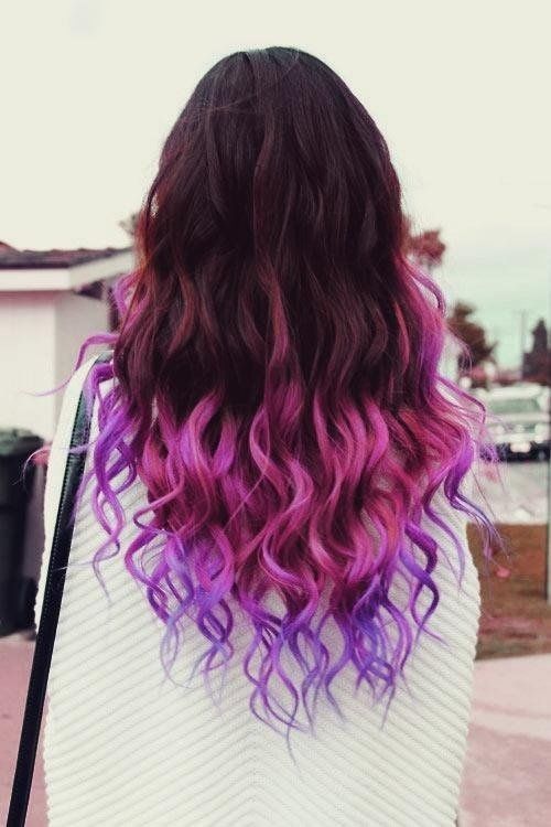 Ombre Hairstyles: Raven to Purple