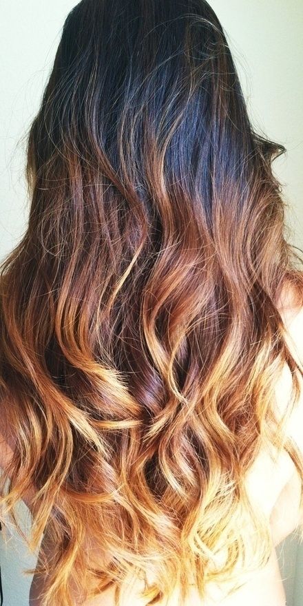 Ombre Hairstyles: Brown to Gold