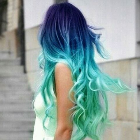 Ombre Hairstyles: Ombre Blue