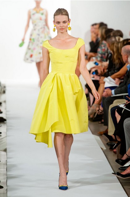 Oscar De La Renta Spring Summer 2014, yellow cocktail dress