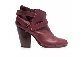 RAG & BONE Harrow leather & suede ankle boots, purple leather