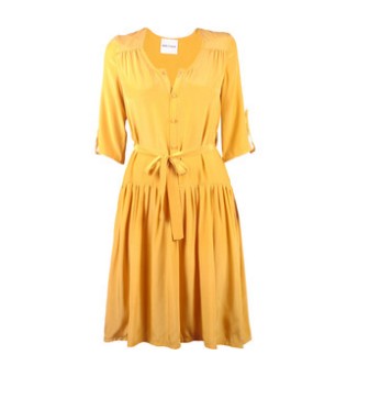 Rachel Antonoff Grace Dress, mustard yellow. silk