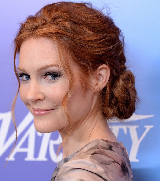 Romantic Lower Updo Hairstyles for Every Occasion: Darby Stanchfield Twisted Bun