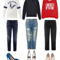 Sweatshirts + Boyfriend Jeans Outfits Trend for Spring 2014
