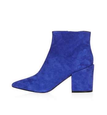TOPSHOP ABA Pointed Ankle Boots,royal blue