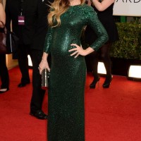 The Glamorous Golden Globe Style - Olivia Wilde Sylphlike emerald green gown by Gucci