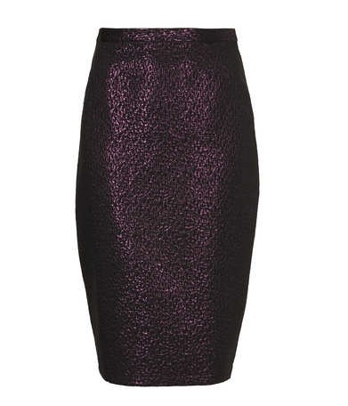 TopShop luscious maroon brocade pencil skirt for work outfit