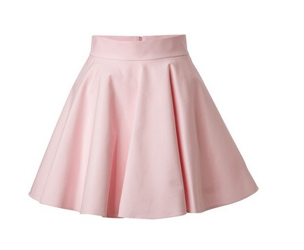 VALENTINO R.E.D. Stretch Cotton Circle Skirt, flared mini dress, pale pink