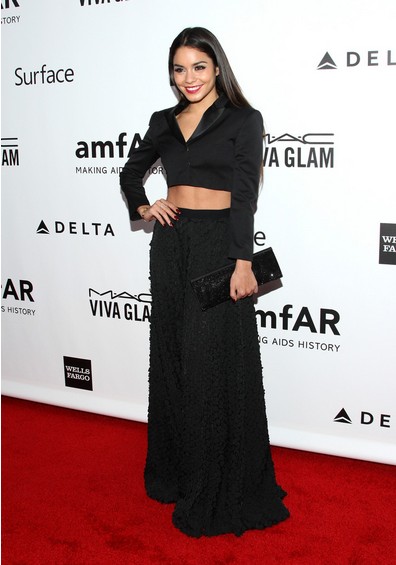 Vanessa Hudgens Shows Us an Elegant Way to Wear a Black Crop Top