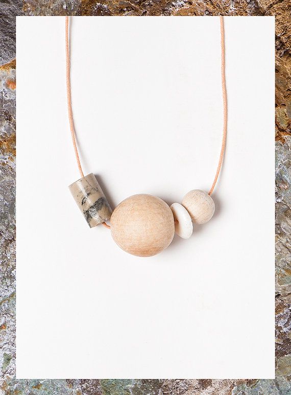 Wood and Stone Necklace