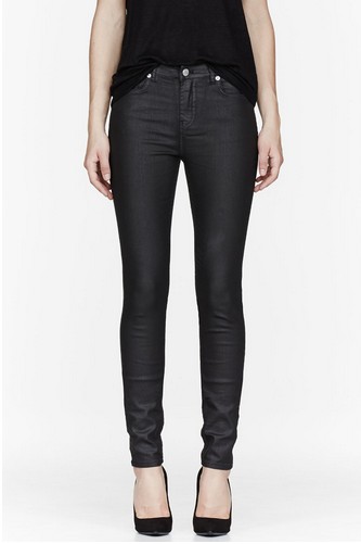 Blk Dnm Super Skinny in Black Wax for Weekend Outfit Idea
