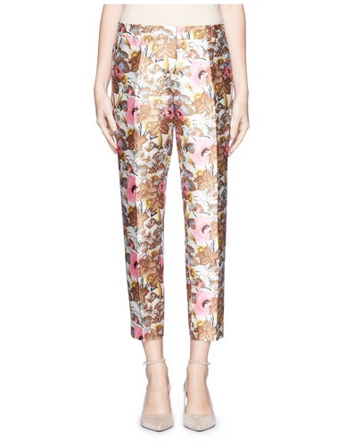J. CREW Floral Brocade Trouser