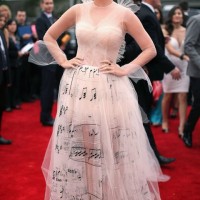 Katy Perry's Meta Music-note-emblazoned Evening Dress by Valentino