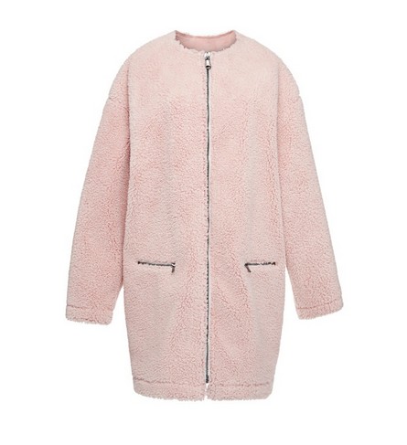 MSGM Faux shearling coat, pink