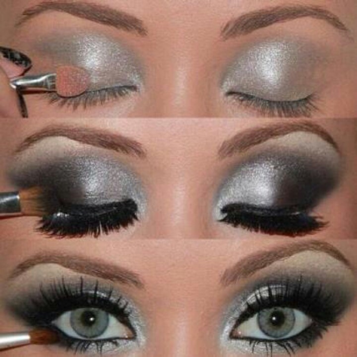Shimmer Makeup Tutorials: Silver Smoky Eyes