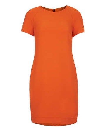 TopShop Form-fitting Dress in a persimmon shade of orange