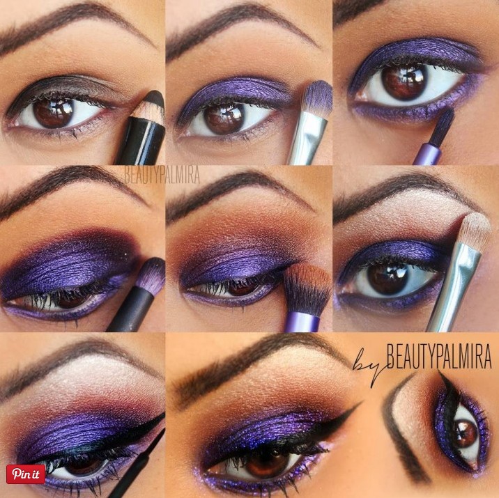 20 Mysterious Purple Smokey Makeup Tutorials