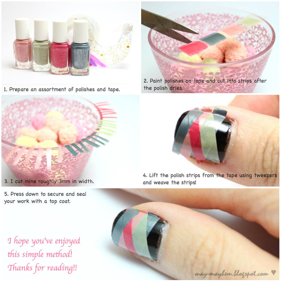 14 Nail Tutorials with Tape Tricks Pretty Designs