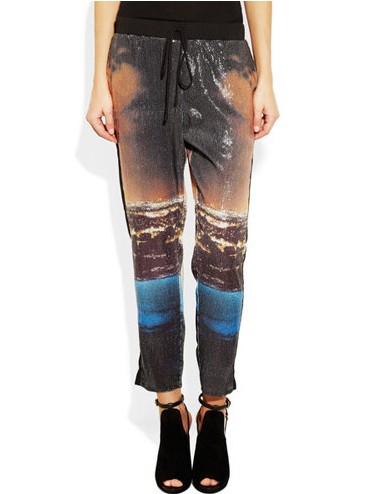 Clover Canyon Printed Sequined Georgette Pants ($374)