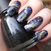 Colored Galaxy Nails