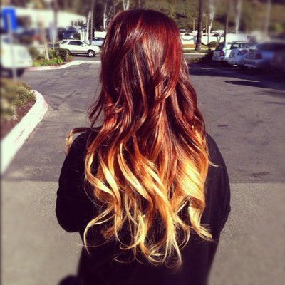 Dark red to Blonde Hair