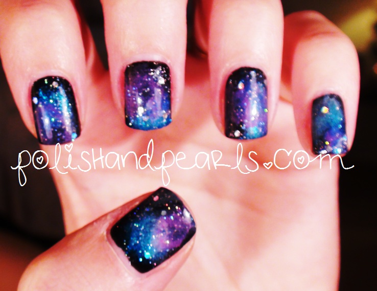 7. Galaxy Nail Designs with Glitter - wide 10
