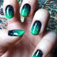 Green Ombre Nails