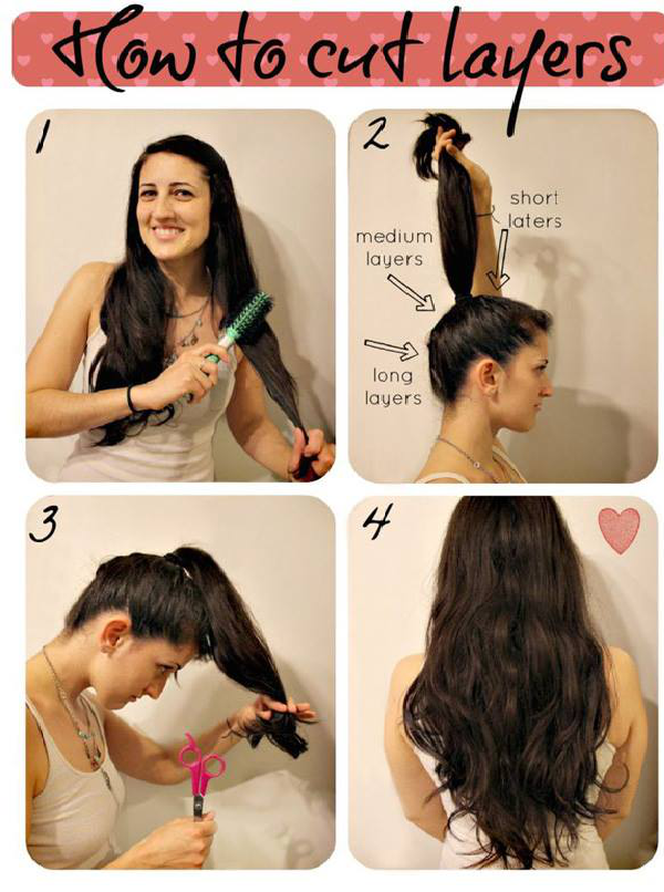How to Make a Layered Haircut On Your Own - Pretty Designs