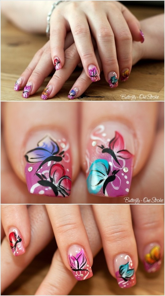 Stylish Butterfly Nails