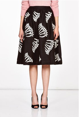 YMC Bone Print Full Skirt