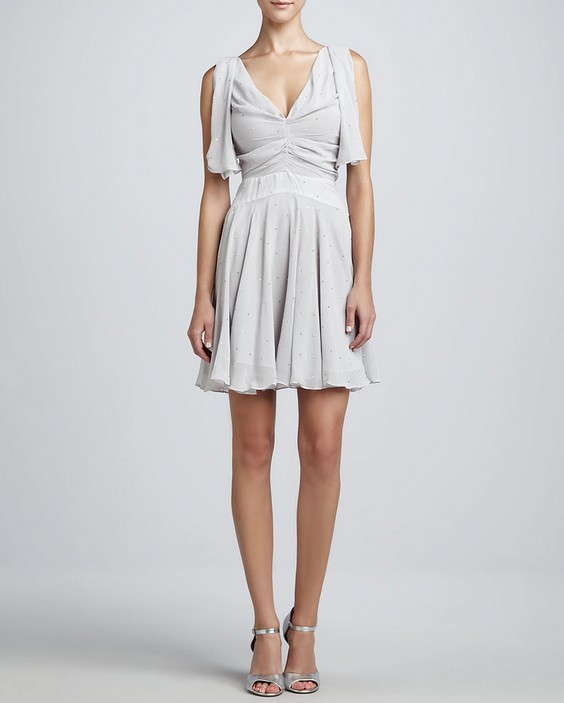 Z Spoke Zac Posen Gray Flutter-Sleeve Dress ($166, originally $475)