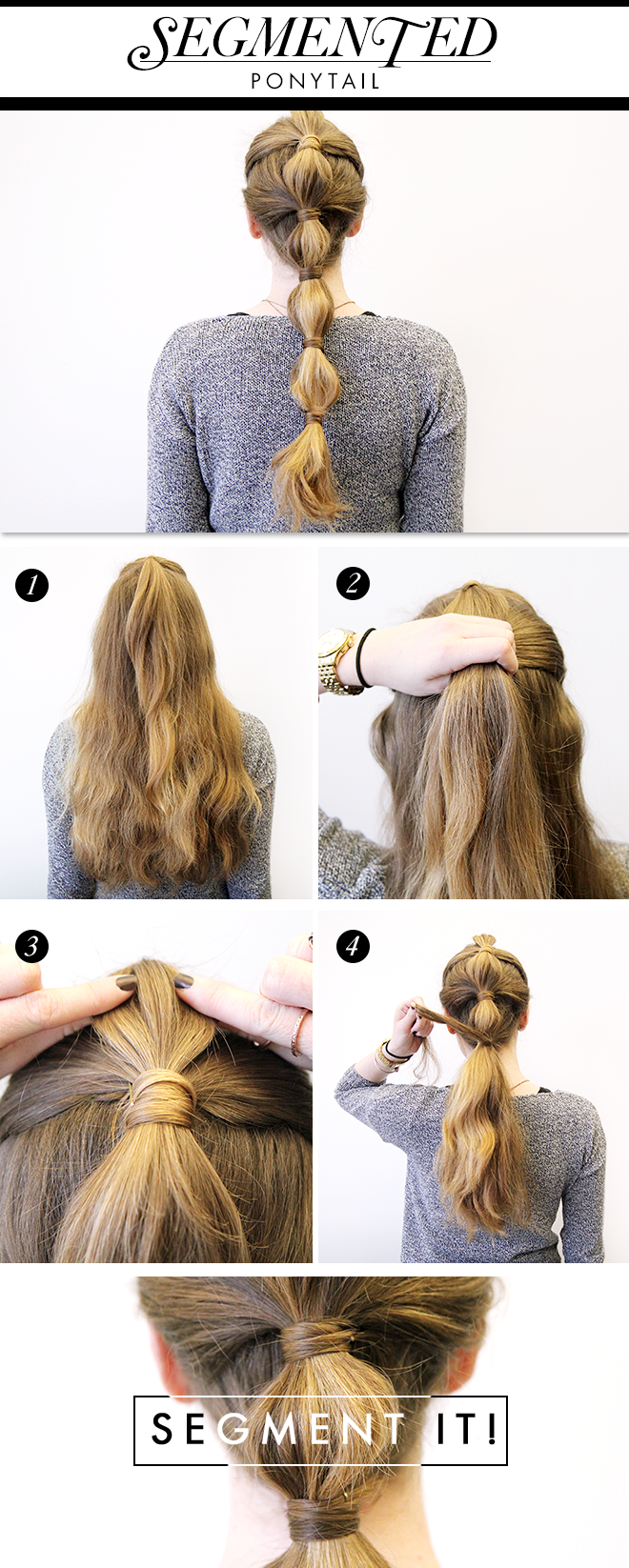 Sectioned Pony - 15 Ways to Make Cute Ponytails