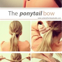 The Pony Bow - 15 Ways to Make Cute Ponytails