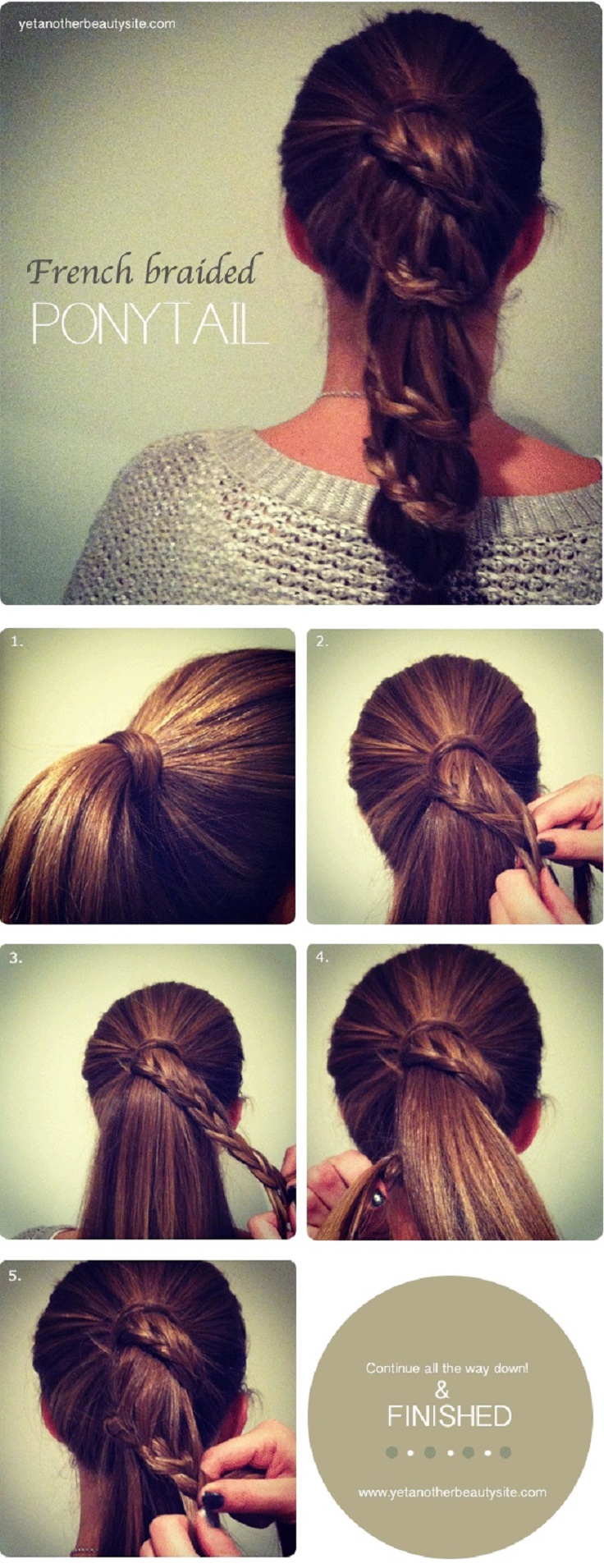 The French Braided Pony - 15 Ways to Make Cute Ponytails