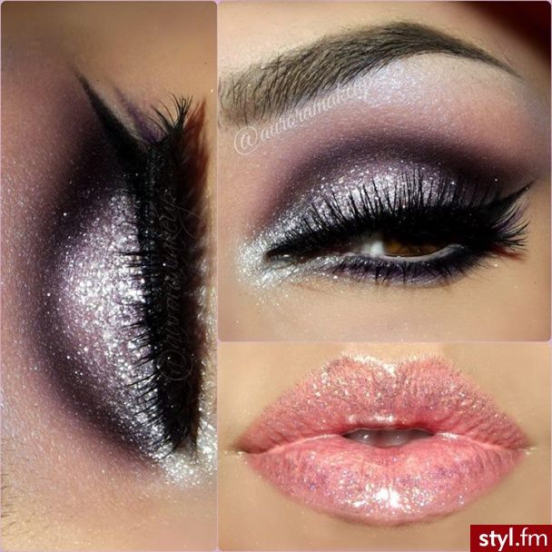 Glitter Eye Makeup Idea for Party